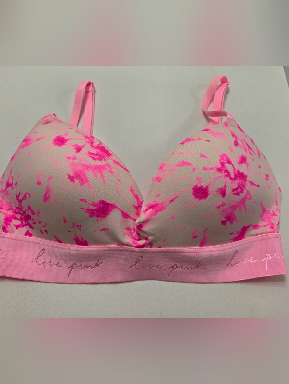 Love Pink Light Pink Tie-Dye Bra